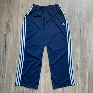 Vintage Adidas Baggy Striped Navy Sweat Pants